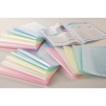 TANOSEE クリアファイル A4タテ 30ポケット 背幅17mm グリーン 10冊/セット（ご注文単位1セット）【直送品】