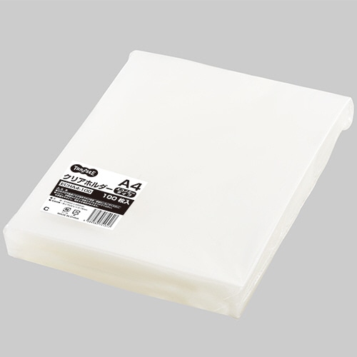 TANOSEE クリアホルダー エコノミータイプ A4 クリア 厚さ0.15mm 100枚 6袋/箱(ご注文単位1箱)【直送品】