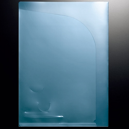 TANOSEE クリアホルダーダブルポケット A4 ブルー 10枚 3袋/箱（ご注文単位1箱）【直送品】