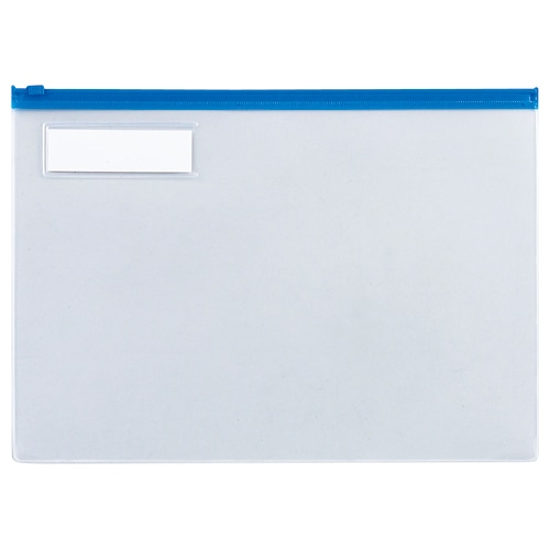 TANOSEE クリヤーケース A4ヨコ 青 1枚（ご注文単位1枚）【直送品】