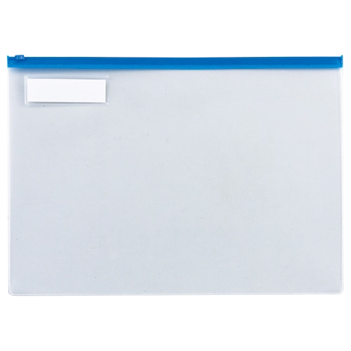 TANOSEE クリヤーケース B4ヨコ 青 20枚/セット（ご注文単位1セット）【直送品】