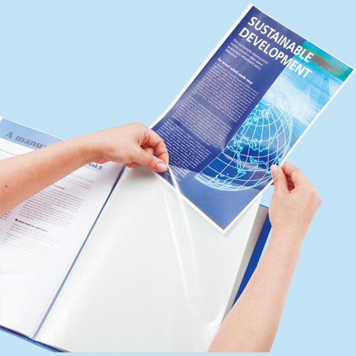 TANOSEE クリヤーファイル(台紙入) A4タテ 10ポケット 背幅11mm オレンジ 10冊/セット（ご注文単位1セット）【直送品】