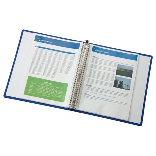 TANOSEE クリヤーファイル(貼り表紙) A4タテ 30穴 25ポケット付属 背幅42mm グレー 1冊(ご注文単位1冊)【直送品】