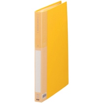 TANOSEE クリヤーブック A4タテ 40ポケット 背幅26mm イエロー 1冊(ご注文単位1冊)【直送品】
