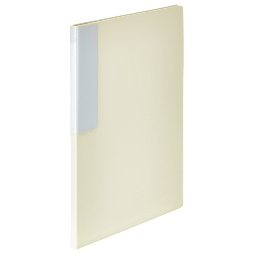TANOSEE クリヤーブック(再生PP) A4タテ 12ポケット 背幅10mm オフホワイト 1冊(ご注文単位1冊)【直送品】