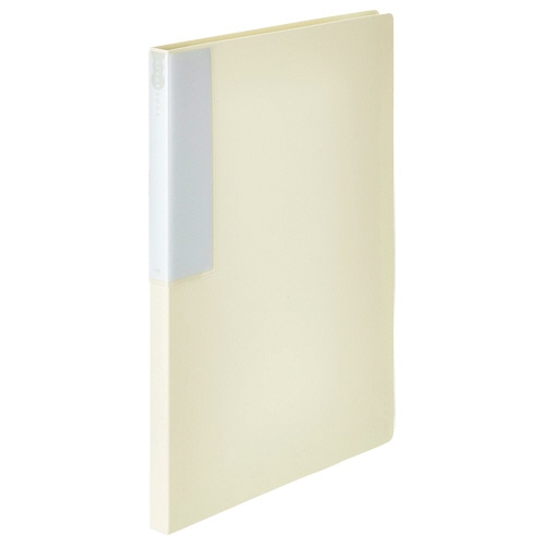 TANOSEE クリヤーブック(再生PP) A4タテ 24ポケット 背幅17mm オフホワイト 1冊(ご注文単位1冊)【直送品】