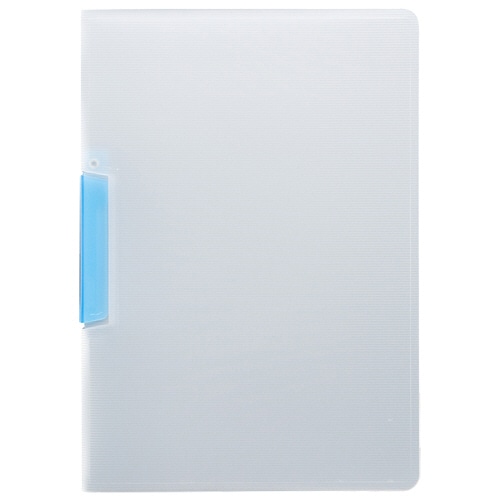 TANOSEE スライドクリップファイル A4タテ クリアブルー 20冊/セット（ご注文単位1セット）【直送品】