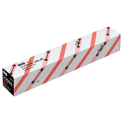 TANOSEE つづりひも 450mm うるし先 ポリエステル糸16本織＋スフ糸16本織 100本/箱（ご注文単位1箱）【直送品】