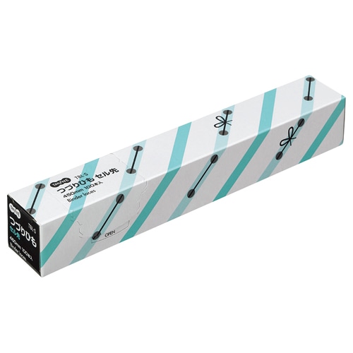 TANOSEE つづりひも 450mm セル先 ポリエステル糸32本織 100本/箱（ご注文単位1箱）【直送品】