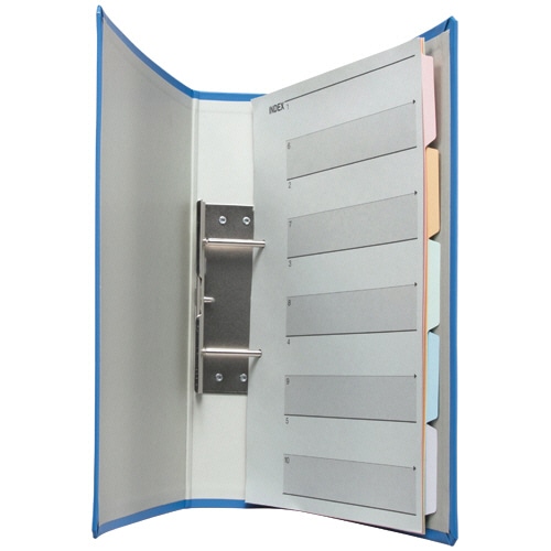 TANOSEE パイプ式ファイル 片開き A4タテ 1000枚収容 100mmとじ 背幅116mm 青 1冊(ご注文単位1冊)【直送品】