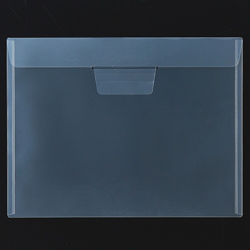 TANOSEE フタ付クリアホルダー(ロック機能付) A4ヨコ 100枚/箱（ご注文単位1箱）【直送品】