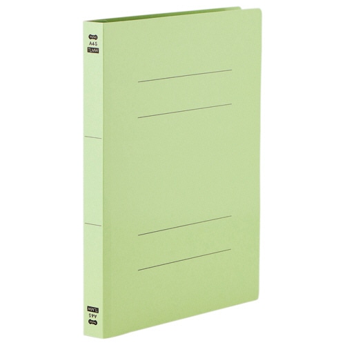 TANOSEE フラットファイル PPラミネート表紙タイプ 厚とじ A4タテ 250枚収容 背幅28mm グリーン 10冊/袋(ご注文単位1袋)【直送品】