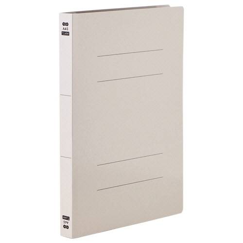 TANOSEE フラットファイル PPラミネート表紙タイプ 厚とじ A4タテ 250枚収容 背幅28mm グレー 10冊/袋(ご注文単位1袋)【直送品】