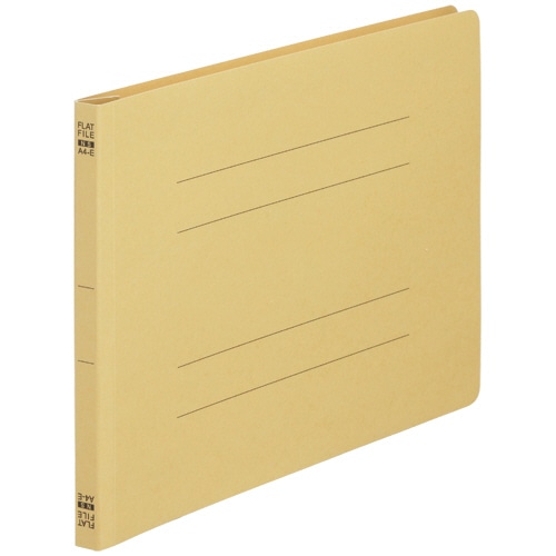 TANOSEE フラットファイル(ノンステープルタイプ) A4ヨコ 150枚収容 背幅18mm 黄 10冊 10袋/箱(ご注文単位1箱)【直送品】