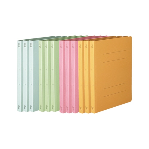 TANOSEE フラットファイル(厚とじW) A4タテ 250枚収容 背幅28mm 4色アソートパック 各色3冊 1箱(ご注文単位1箱)【直送品】