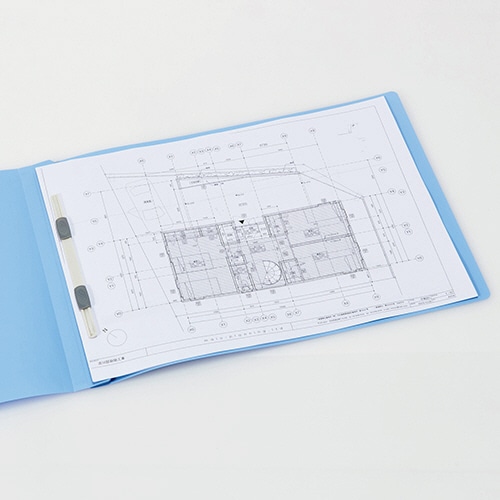 TANOSEE フラットファイル(再生PP) A3ヨコ 150枚収容 背幅18mm ロイヤルブルー 5冊/袋(ご注文単位1袋)【直送品】