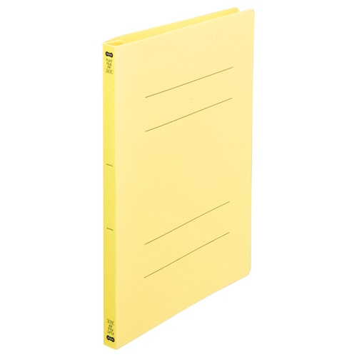 TANOSEE フラットファイル(再生PP) A4タテ 150枚収容 背幅18mm イエロー 25冊/箱(ご注文単位1箱)【直送品】