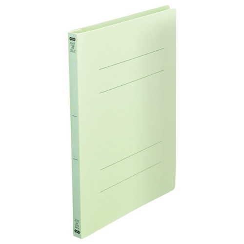 TANOSEE フラットファイル(再生PP) A4タテ 150枚収容 背幅18mm グリーン 5冊/袋(ご注文単位1袋)【直送品】