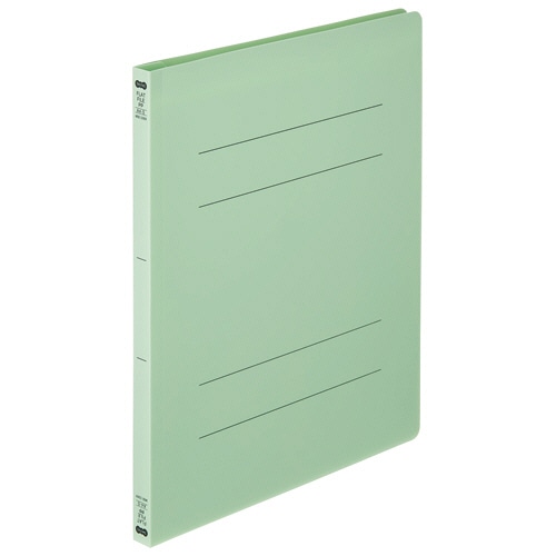 TANOSEE フラットファイル(再生PP) A4タテ セミワイド 150枚収容 背幅18mm グリーン 5冊/袋(ご注文単位1袋)【直送品】