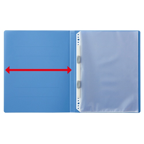 TANOSEE フラットファイル(再生PP) A4タテ セミワイド 150枚収容 背幅18mm ブルー 5冊/袋(ご注文単位1袋)【直送品】