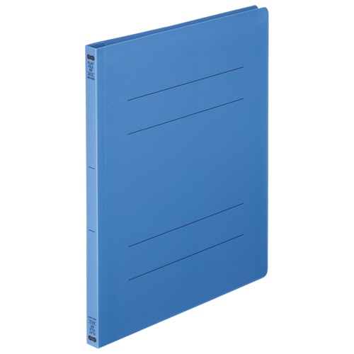 TANOSEE フラットファイル(再生PP) A4タテ セミワイド 150枚収容 背幅18mm ロイヤルブルー 5冊/袋(ご注文単位1袋)【直送品】