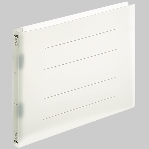 TANOSEE フラットファイル(再生PP) A4ヨコ 150枚収容 背幅18mm クリア 5冊/袋(ご注文単位1袋)【直送品】