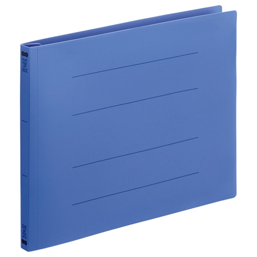 TANOSEE フラットファイル(再生PP) A4ヨコ 150枚収容 背幅18mm ロイヤルブルー 5冊/袋(ご注文単位1袋)【直送品】