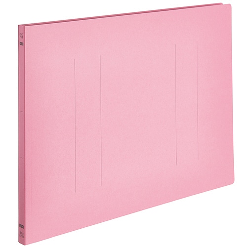 TANOSEE フラットファイルE(エコノミー) A3ヨコ 150枚収容 背幅18mm ピンク 10冊/袋（ご注文単位1袋）【直送品】