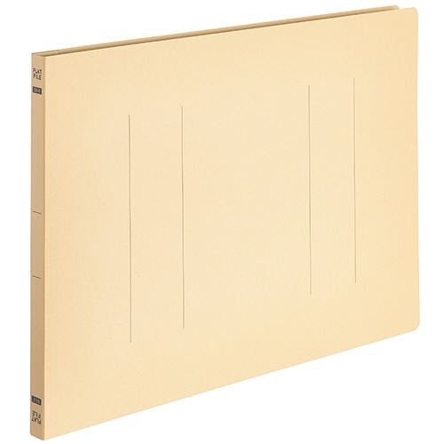 TANOSEE フラットファイルE(エコノミー) B4ヨコ 150枚収容 背幅18mm イエロー 10冊/袋（ご注文単位1袋）【直送品】