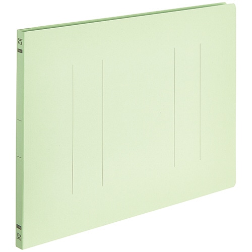 TANOSEE フラットファイルE(エコノミー) B4ヨコ 150枚収容 背幅18mm グリーン 10冊/袋（ご注文単位1袋）【直送品】
