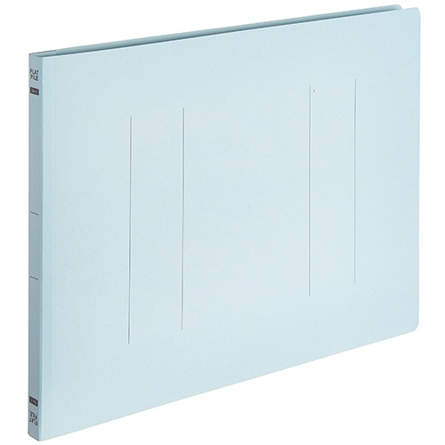 TANOSEE フラットファイルE(エコノミー) B4ヨコ 150枚収容 背幅18mm ブルー 10冊/袋（ご注文単位1袋）【直送品】