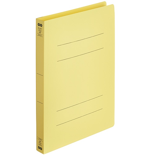 TANOSEE フラットファイル厚とじ(PP) A4タテ 250枚収容 背幅28mm イエロー 5冊/袋(ご注文単位1袋)【直送品】