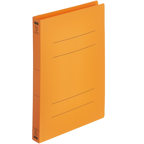TANOSEE フラットファイル厚とじ(PP) A4タテ 250枚収容 背幅28mm オレンジ 5冊/袋(ご注文単位1袋)【直送品】