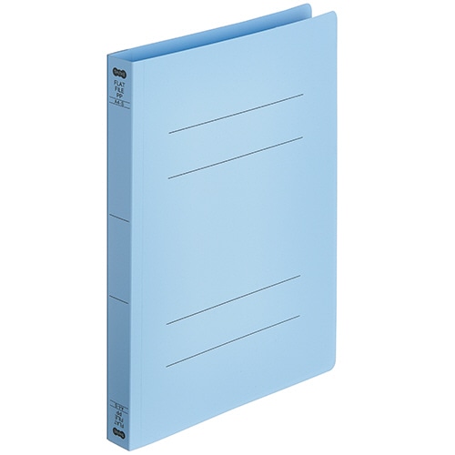 TANOSEE フラットファイル厚とじ(PP) A4タテ 250枚収容 背幅28mm ブルー 5冊/袋(ご注文単位1袋)【直送品】