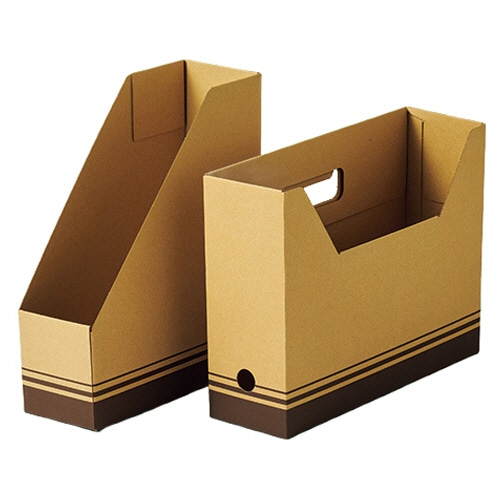 TANOSEE ボックスファイル(ナチュラル) A4ヨコ 背幅100mm 5冊/袋(ご注文単位1袋)【直送品】