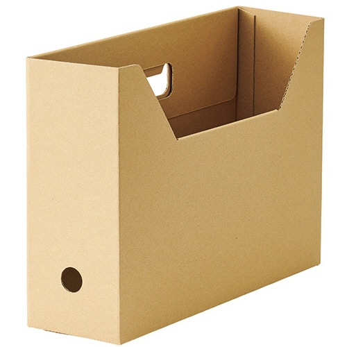 TANOSEE ボックスファイル(ナチュラル) 軽量エコタイプ A4ヨコ 背幅100mm 50冊/箱(ご注文単位1箱)【直送品】