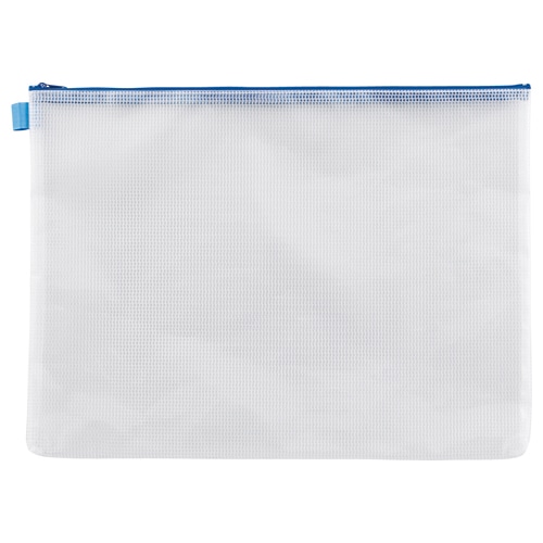 TANOSEE メッシュケース B4 タテ305×ヨコ410mm 青 20枚/セット(ご注文単位1セット)【直送品】