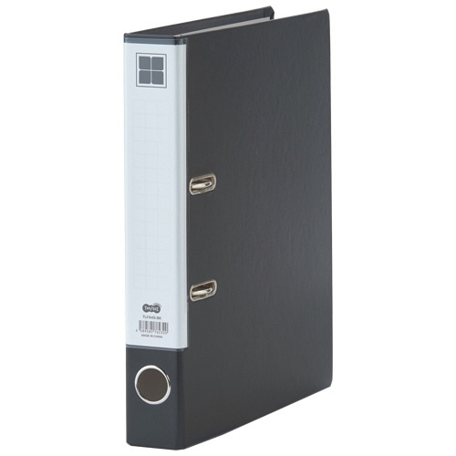 TANOSEE レバー式アーチファイル A4タテ 2穴 280枚収容 28mmとじ 背幅50mm 黒 10冊/セット（ご注文単位1セット）【直送品】