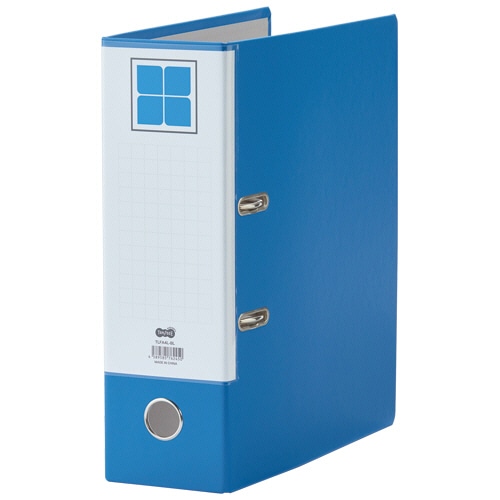 TANOSEE レバー式アーチファイル A4タテ 2穴 760枚収容 76mmとじ 背幅100mm 青 10冊/セット（ご注文単位1セット）【直送品】