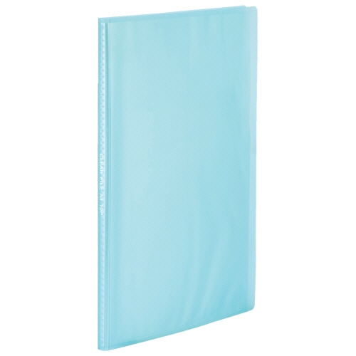 TANOSEE 環境にやさしいクリアファイル(植物由来原料配合) A4タテ 10ポケット 背幅11mm ライトブルー 1冊(ご注文単位1冊)【直送品】