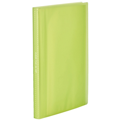 TANOSEE 環境にやさしいクリアファイル(植物由来原料配合) A4タテ 40ポケット 背幅23mm ライトグリーン 10冊/セット(ご注文単位1セット)【直送品】