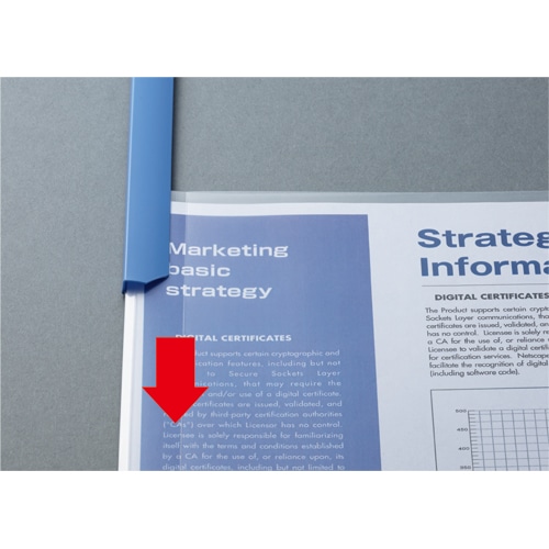TANOSEE 再生レールホルダー A4タテ 10枚収容 青 10冊/袋（ご注文単位1袋）【直送品】