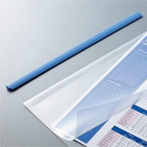 TANOSEE 再生レールホルダー A4ヨコ 10枚収容 青 10冊/袋(ご注文単位1袋)【直送品】