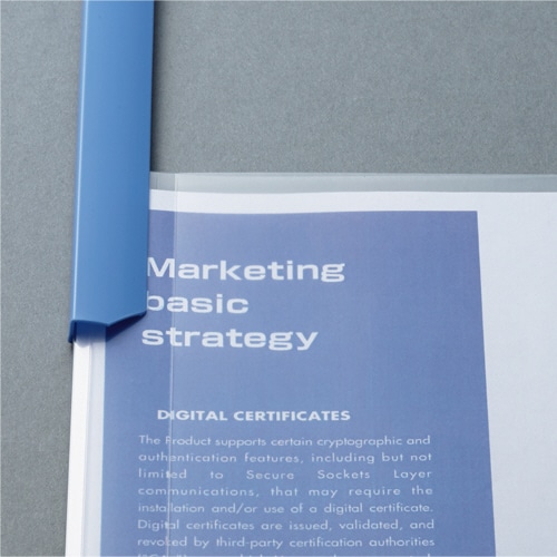 TANOSEE 再生レールホルダー A4ヨコ 10枚収容 青 10冊/袋(ご注文単位1袋)【直送品】