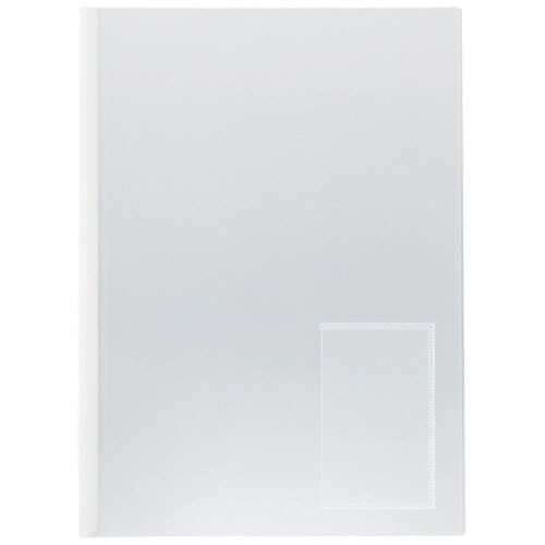 TANOSEE 再生レールホルダー名刺ポケット付 (タテ型ポケット) A4タテ 20枚収容 白 10冊/袋(ご注文単位1袋)【直送品】