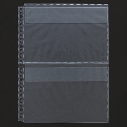 TANOSEE 小物用リフィル(ソフトタイプ) A4タテ 2・4・30穴 2ポケット フタ付 10枚/袋（ご注文単位1袋）【直送品】