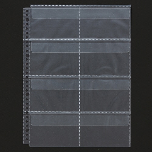 TANOSEE 小物用リフィル(ソフトタイプ) A4タテ 2・4・30穴 8ポケット フタ付 10枚 3袋/箱（ご注文単位1箱）【直送品】
