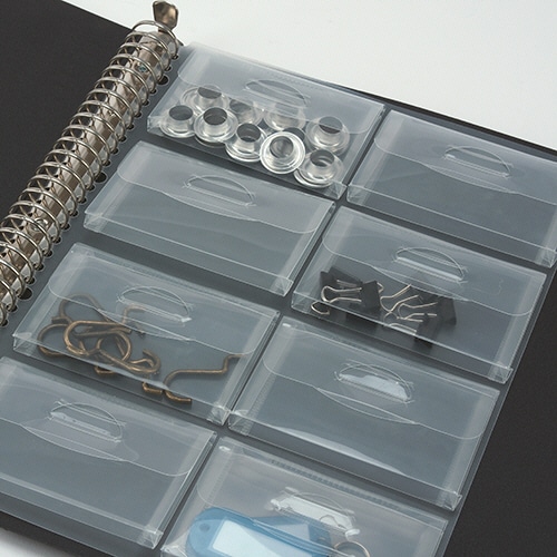 TANOSEE 小物用リフィル(ハードタイプ) A4タテ 2・4・30穴 8ポケット マチ・フタ付 5枚 3袋/箱(ご注文単位1箱)【直送品】