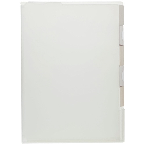 TANOSEE 超丈夫なマチ付クリアホルダー タフレル A4タテ 5山インデックス クリア 5枚 4袋/箱（ご注文単位1箱）【直送品】