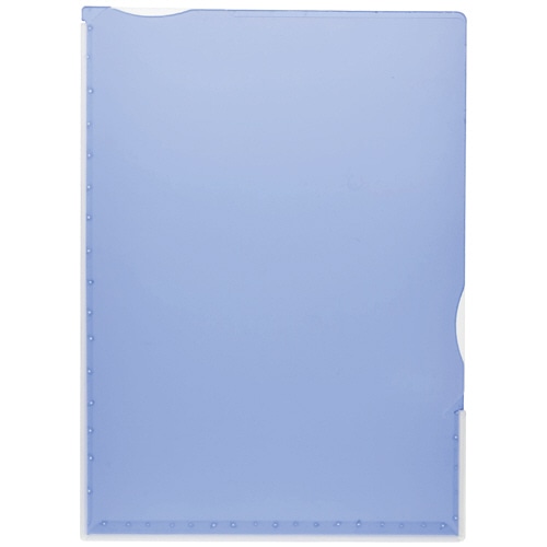 TANOSEE 超丈夫なマチ付クリアホルダー タフレル A4タテ ブルー 5枚/袋（ご注文単位1袋）【直送品】